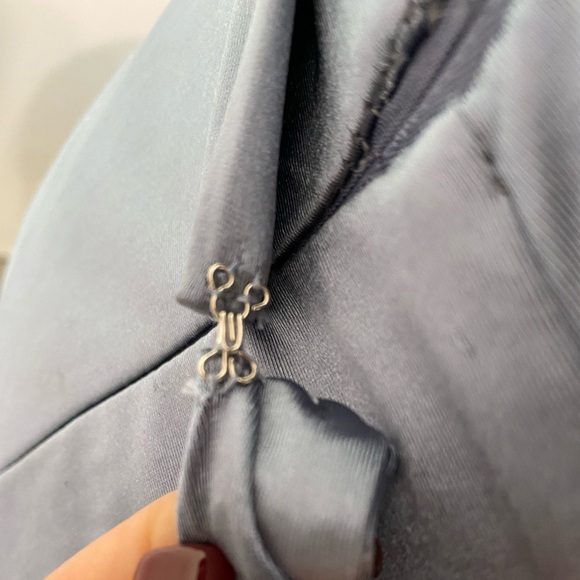 C’est La Vie Cinderella style blue gown with belt detail and train size 4 - Picture 13 of 15